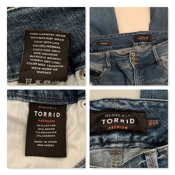 Torrid  Plus Size Jegging Premium Stretch Medium Wash Sz 18S - Picture 9 of 10